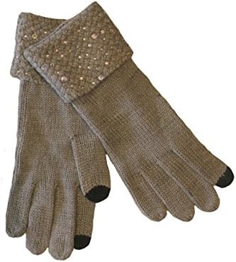 Simply Vera Vera Wang Embellished Dove SmartTouch Gloves, Grey