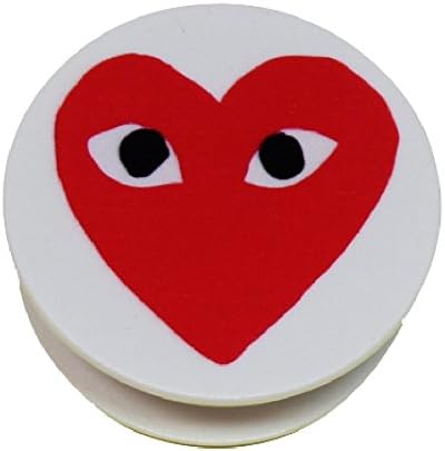 PopStyle Grip Stand Mount for Smartphone Tablet Expanding Holder High Fashion (Comme Des Garcon Inspired) Luxury Quality 3M (Red Heart)