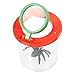 Bug Viewer Box - Bug Jar for Children - Plastic Transparent Catcher Kit with 3X Magnifying Lens, 2.5 x 3.1 x 2.5 Inches, Red and Green