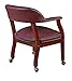 Regency Ivy League Captain Chair with Casters, Burgundy