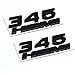 Yoaoo 2x OEM Black 345 345Emblem Badge Alloy Decal 3D Logo Replacement for 345 Badge 300C