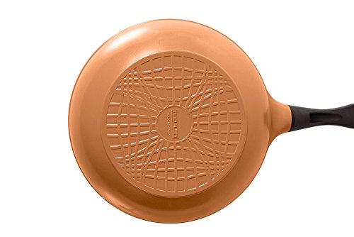 Wok (Chef's Pan) with Glass Lid - 12-inch Ceramic Nonstick in Orange Brown by Neoflam - Thumbnail 4