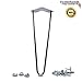 16 Inch Hairpin Legs 3/8 Inch Thick Heave Duty - RAW STEEL - Leg Protectors, Screws - Set of 4 - Metal Legs - Coffee Table Legs – Desk Legs - Furniture Legs - Mid Century Modern by Homeland Hardware