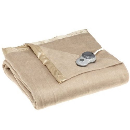 Sunbeam Royal Nights Full Heated Blanket, Mushroom Home
