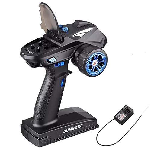 Ranoff X6 2.4G 6CH Transmitter with X6F Receiver for Q65 MN-90 Rc Car Boat Tank Model (Black)