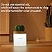 WEY&FLY Cactus Humidifier With Night Light , Mini Cool Mist Humidifier 280ml USB Portable Humidifier with Auto Shut-off, for Bedroom, Baby Room, Home, Yoga, Office, Spa, Coffee Bar, Travel Desktop
