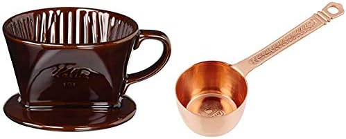 カリタ Kalita コーヒー ドリッパー 陶器製 1 2人用 ブラウン 101 ロト 銅製