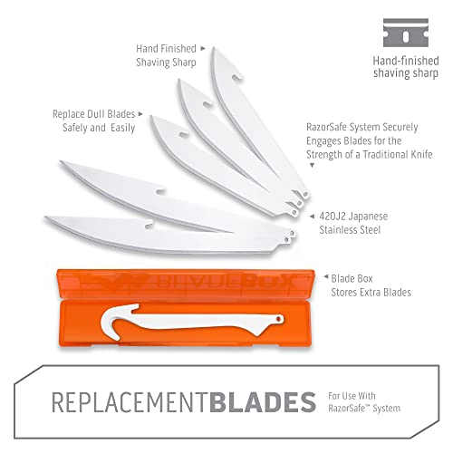 Outdoor Edge 3.5" RazorSafe Replacement Knife Blades 6 Piece Combo