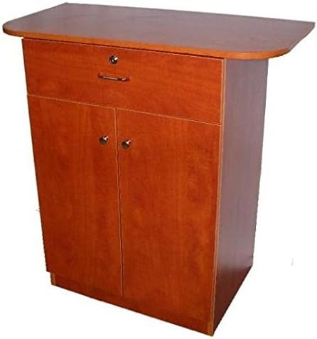 Barber Styling Station with Storage - Multiple Colors Available (Pearwood)