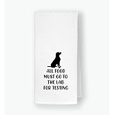 QODUNG All Food Must Go to The Lab for Testing Soft Kitchen Towels Dishcloths 16x24 Inch,Funny Labrador Drying Cloth Hand Towels Tea Towels for Kitchen,Dog Lover Labrador Mom Gifts