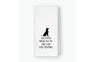 QODUNG All Food Must Go to The Lab for Testing Soft Kitchen Towels Dishcloths 16x24 Inch,Funny Labrador Drying Cloth Hand Towels Tea Towels for Kitchen,Dog Lover Labrador Mom Gifts