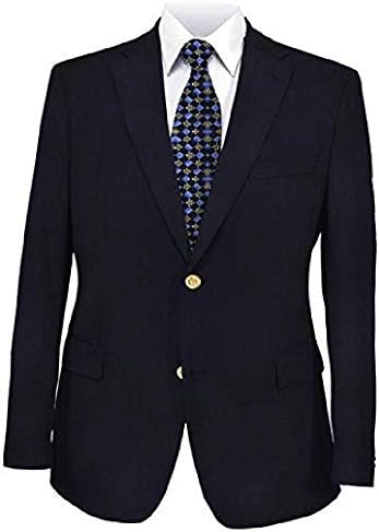 StoutMensShopBig and Tall Navy Premium All Wool Classic Blazer to Size 72 in Portly, Regular, Short, Long, and Extra Long Sizes