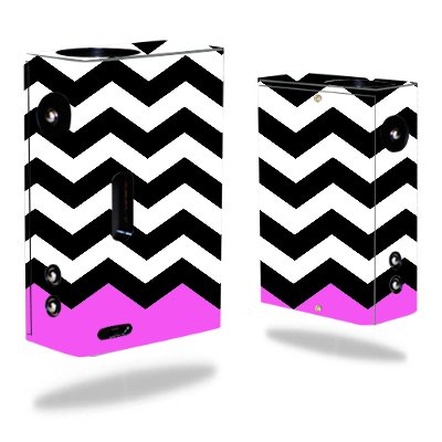 Hana Modz V3 DNA 40 Mini Vape E-Cig Mod Box Vinyl DECAL STICKER Skin Wrap / > > > Decal Sticker < < < Black and White Chevron Pink Design Print Image