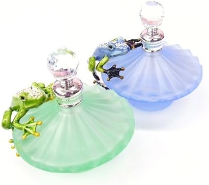 Amazon 宝石香水瓶 クリスタルフロッグ ブルー パフュームボトル 女性が喜ぶお洒落なプレゼント 香水入れ 香水ミニボトル クリスタル香水瓶 ヴェニスの商人 春 Piearth ピィアース 生活雑貨 通販