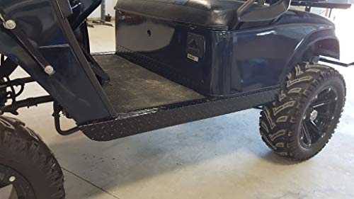 EZGO Golf Cart Part Diamond Plate Rocker Panel covers & Kick 2013 and UP TXT BLACK