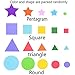 Olgaa 1300 Pieces Foam Geometry Self-Adhesive Stickers - Assorted Colors Mini Shapes (Circle, Square, Triangle, Pentagram) for Crafts, Arts Making, Kids Gifts