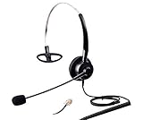 Audicom H200STAC Corded Office Telephone RJ Headset with flexible Noise Canceling Mic for Aastra Shoretel Cisco E20 Polycom 335 VVX400 Digium D40 D70 Altigen 500 720 Comdial & Starleaf IP Phones