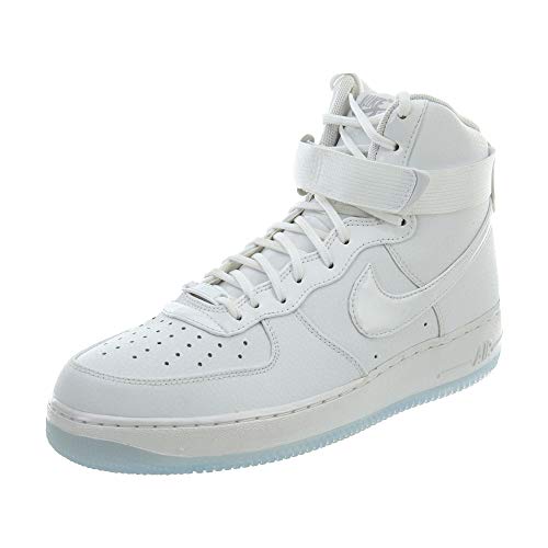 Nike Air Force 1 Hi Premium shoes, WHITE/WHITE-MATTE SILVER-BLUE TINT, 11.5 (D) M US