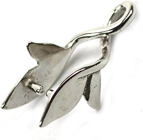 Amoracast Sterling Silver Pinch Bail Leaf 6x20mm, 6 x 20mm