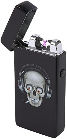 USB Rechargeable Arc Lighter Cool Electric Dual arc Windproof Coil Lighters For Lighting Cigarettes,Candel, (5)