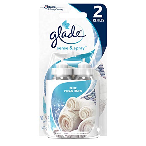 Glade Sense & Spray Air Freshener, Motion Activated Automatic Odour Eliminator for Home, 18 ml Refill, Clean Linen, 16 Refills