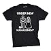 Mens Under New Management Funny Wedding Bachelor Party Novelty Tee for Guys Funny T Shirts Cool Proposal Short Sleeve Novelty Tees for Guys Black L