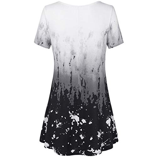 2 Sanyyanlsy+Womnes+Gradient+Ruffled+Short+Sleeved