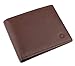RFID Blocking Cowhide Leather Bifold Wallet for Men with 2 ID Windows(2 ID Window Coffee)