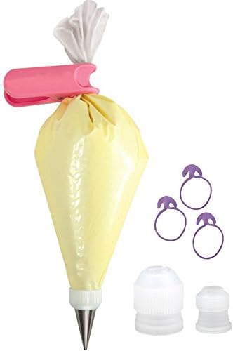 [New Version] [100 Pack] Pastry Bag Piping Bags - Pridebit 15-Inch Large Disposable Decorating Icing Bags with 2 Couplers