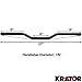 Krator Motorcycle Low-Rise Handlebar 7/8 Inch Compatible with Honda Ruckus Aero Z EZ 50 90