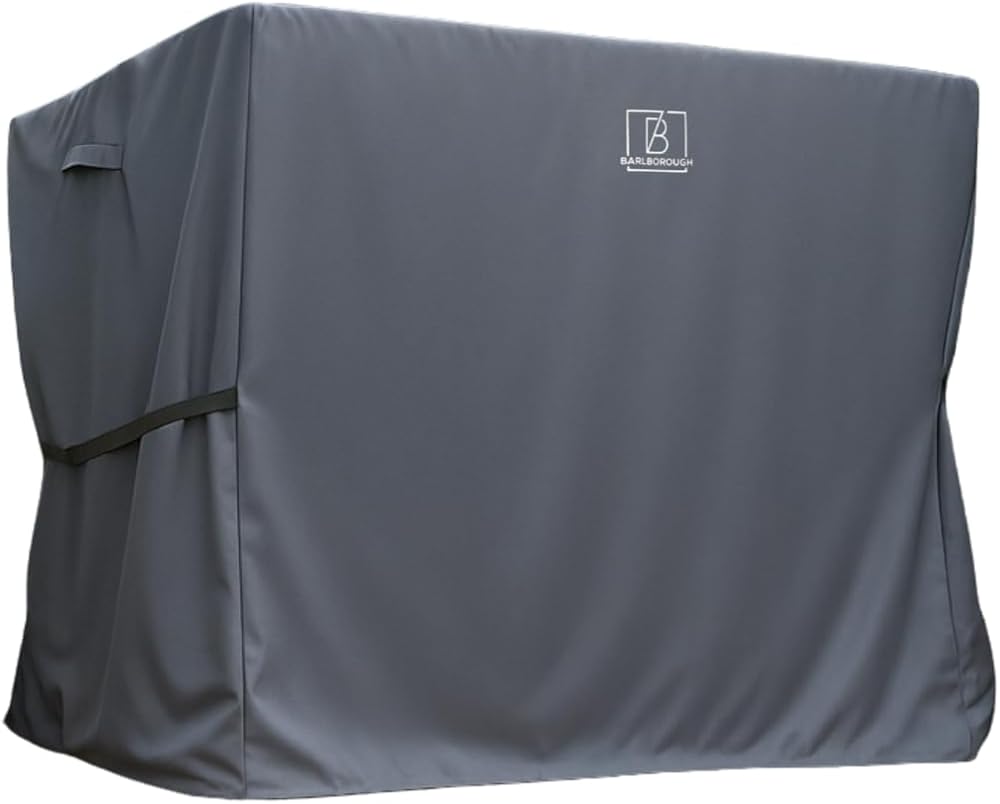 Barlborough Garden Swing Cover 3 Seater Waterproof Charcoal 210x170x125cm