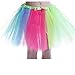 Anleolife 12 inch Tutu Rainbow Girls Toddler Skirt Tutus Cake Decor Fairy Costume(red blue green wispy)