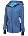 Meaneor Women Lined Long Sleeve Zip Up Hooded Waterproof Rain Jacket