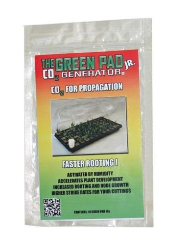 The Green Pad Jr. Co2 Generator Hydroponic Co2 Sheets Indoor Maximizer - 10 pack