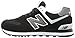 New Balance Men's ML574 Classic Sneaker,Black/White,10.5 D US