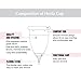 [Hesta] Menstrual Cup- FDA Registered Feminine Hygiene Cup (2 Different Sizes) (Size1(Regular))