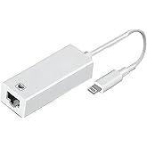 [Apple MFi Certified] Lightning to Ethernet Adapter,RJ45 Ethernet LAN Network Adapter Cable with 8 Pin Connector Compatible w