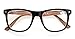 Eyekepper Readers Square Large Lenses Spring-Hinges Reading Glasses Women Black-Brown +0.75