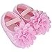 Hot Sale!Canserin Baby Girl Chiffon Flower Elastic Band Walking Shoes (12(6~12 Month), Pink)