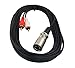 Devinal XLR Male to Dual Phono RCA Male Cable, Y Splitter Stereo Audio Interconnect Cable 10feet/3m