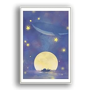 Framed Canvas Wall Art for Living Room, Bedroom Whale Canvas Prints for Modern Home Decoration Ready to Hang - 16"x24" inches