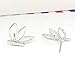 RoseSummer Punk Alloy Flower Petal Ear Jacket Stud Earring Jewelry (sliver)