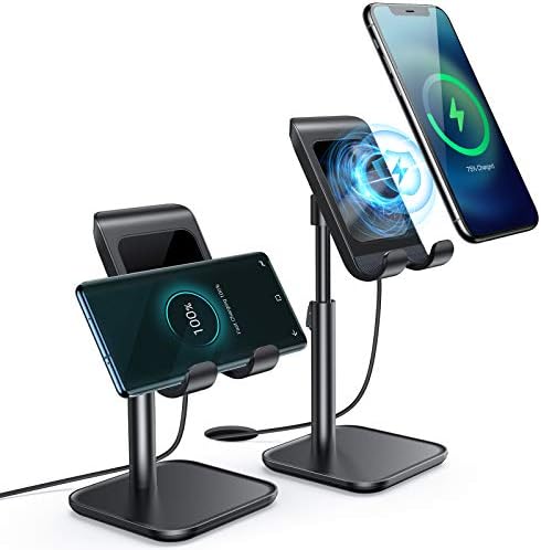 iPhone Wireless Charger, [Angle&Height Adjustable] LISEN Cell Phone Wireless Charging Stand, 10/7.5W Fast Wireless Charger for iPhone 12/11/Pro/Max/X/XR/XS Max, Galaxy Samsung S20/S10/S9/S8