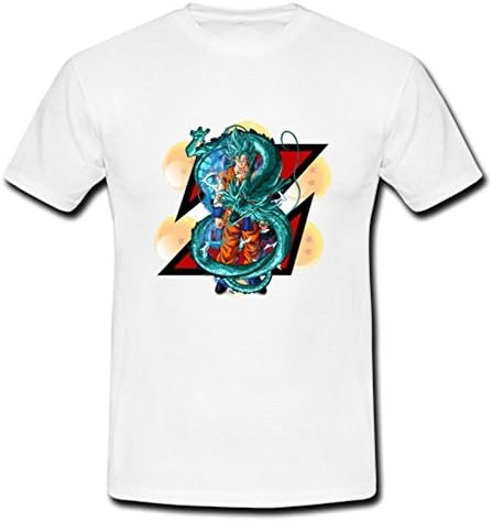 MsMr Men's Dragon Ball Z Custom Short Sleeve Tee / Big Tall T Shirt(White,5XL)