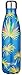 MIRA Vacuum Insulated Travel Water Bottle | Leak-proof Double Walled Stainless Steel Cola Shape Portable Water Bottle | No Sweating, Keeps Your Drink Hot & Cold | 17 Oz (500 ml) (Blue Palm)