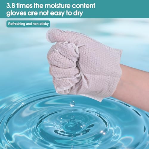 DWDHYEAN 24 Pieces Dog Washing Gloves Hypoallergenic Cleaning Gloves Pet Wipes Gloves Pet Care for Cleaning and Daily Care of Dogs and Cats