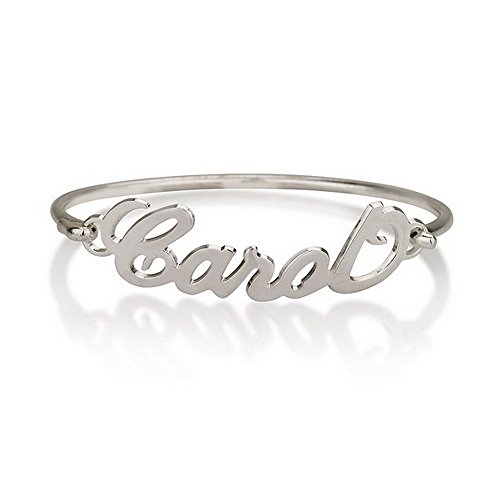 Name Bracelet Sterling Silver Personalized Name Bangle Bracelet Buy