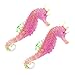 baomaba Sea Horse Ornament 2PC Aquarium Fish Tank Landscaping Decor Glowing Effect Animal (Pink)thumb 1