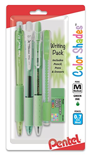 Pentel Color Shades Writing Pack - Pastel Light Green (BLBKALZBPK)