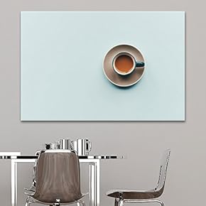 Canvas Wall Art - A Cup of Coffee Viewed from Above - Giclee Print Gallery Wrap Modern Home Art Ready to Hang - 12x18 inches